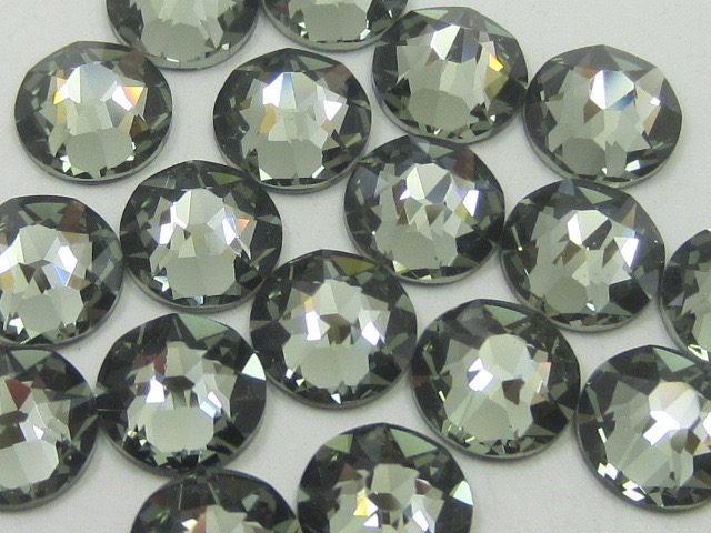 1 Gross 12ss BLACK DIAMOND (maxima) FLATBACK PRECIOSA Rhinestones